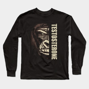 Testosterone. Burnt. Long Sleeve T-Shirt